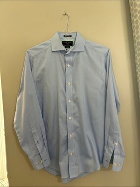 Black Brown 1826 Men’s Dress Shirt Oxford Light Blue- size 15 33